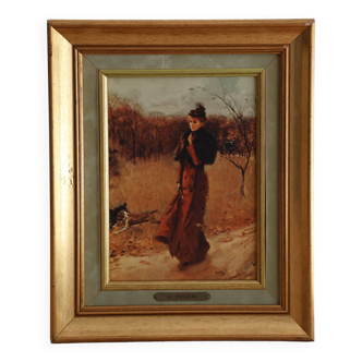 Boldini painting reproduction painting "Walk in the park"