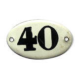 Enamelplate number 40