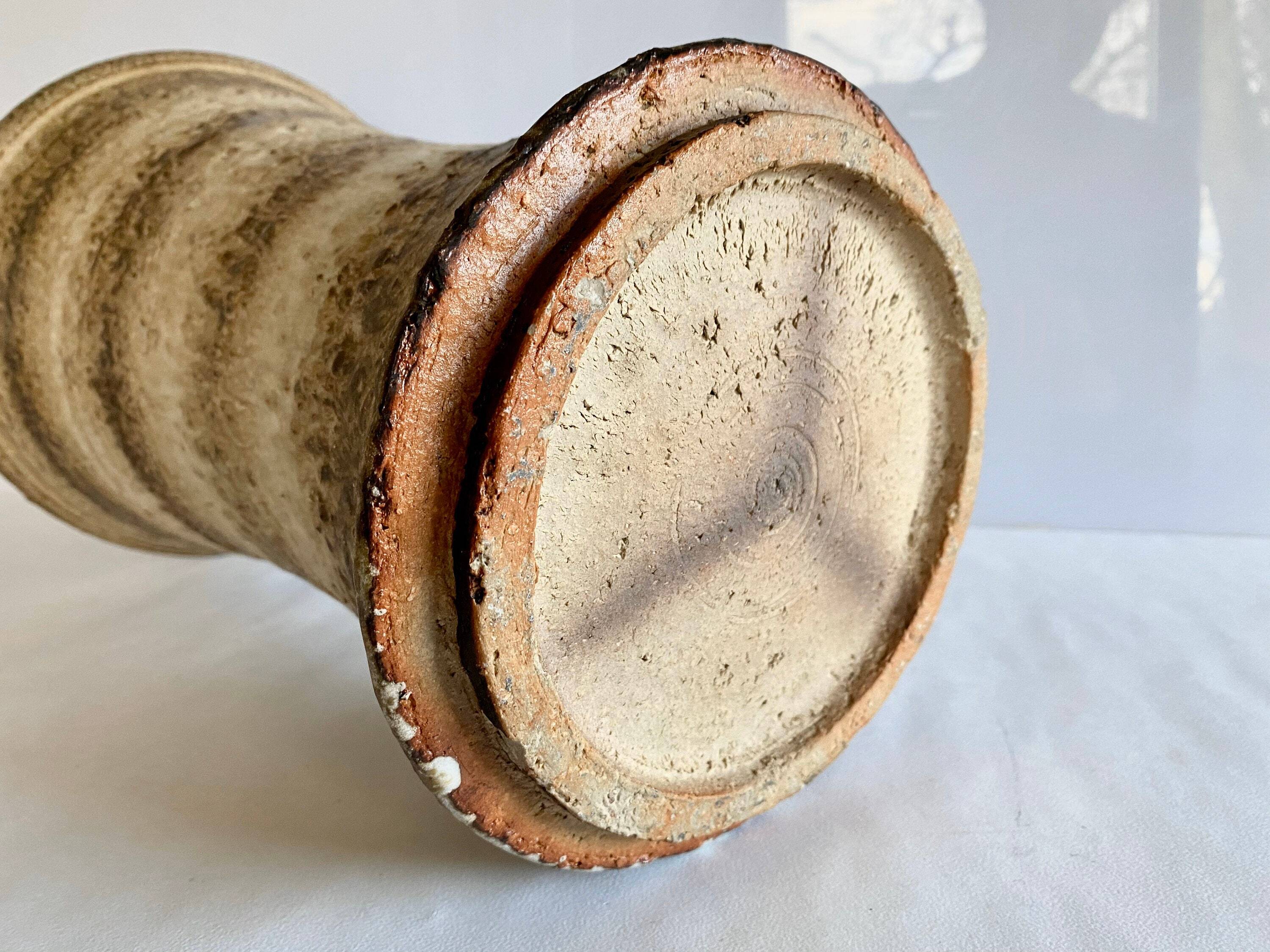 Large! Mid Century ceramic Vase, Brown, Vintage