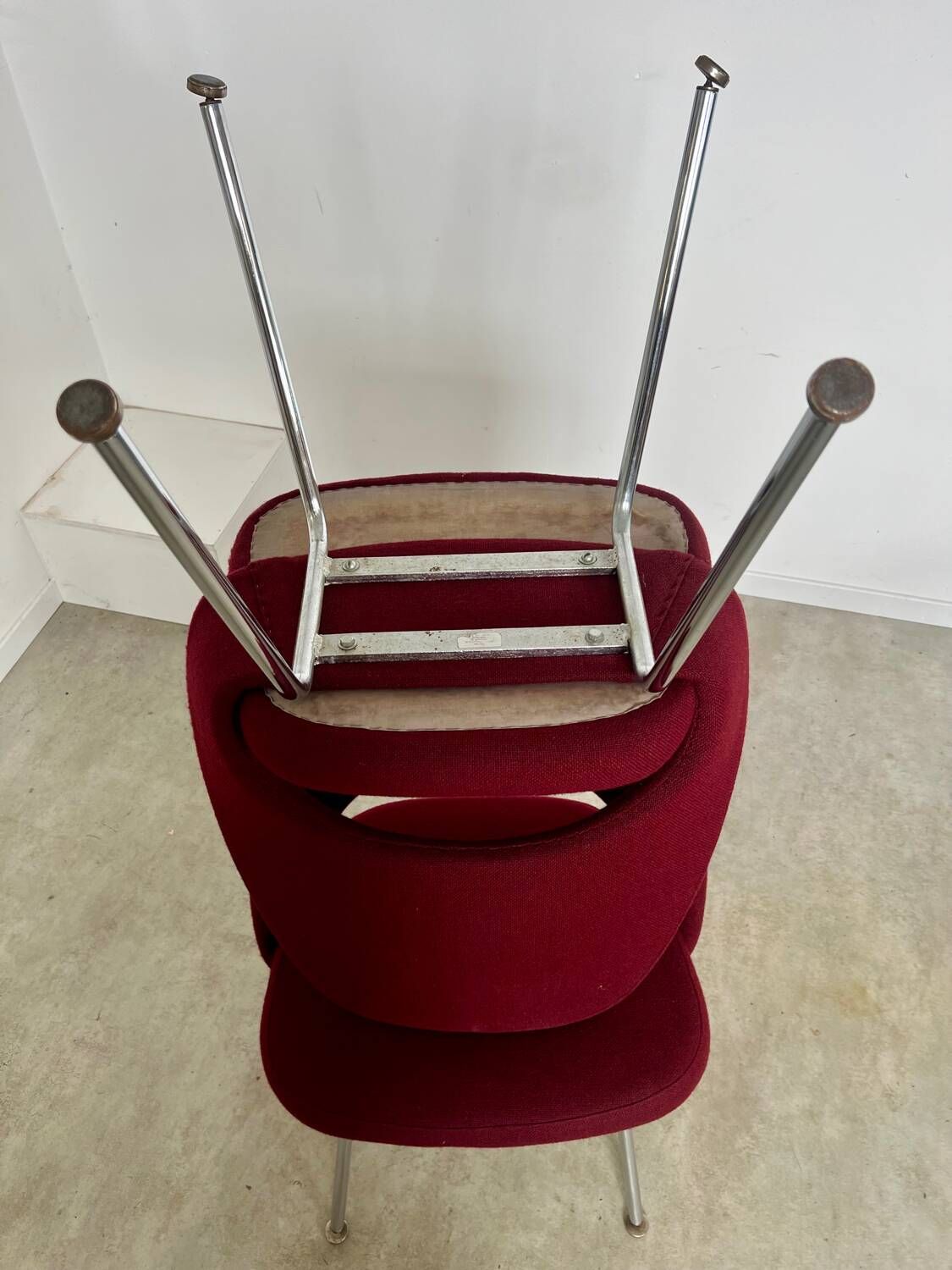 Lot 2 Old conference chairs 72 by Eero Saarinen Knoll International/ Wohnbedarf, 1968