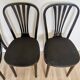 Set of 4 Vintage Black Wooden Dining Chairs: STOL Kamnik, 70s, Yugoslavia