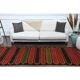 1970s vintage Turkish hand-knotted wool cotton red runner rug 118x330