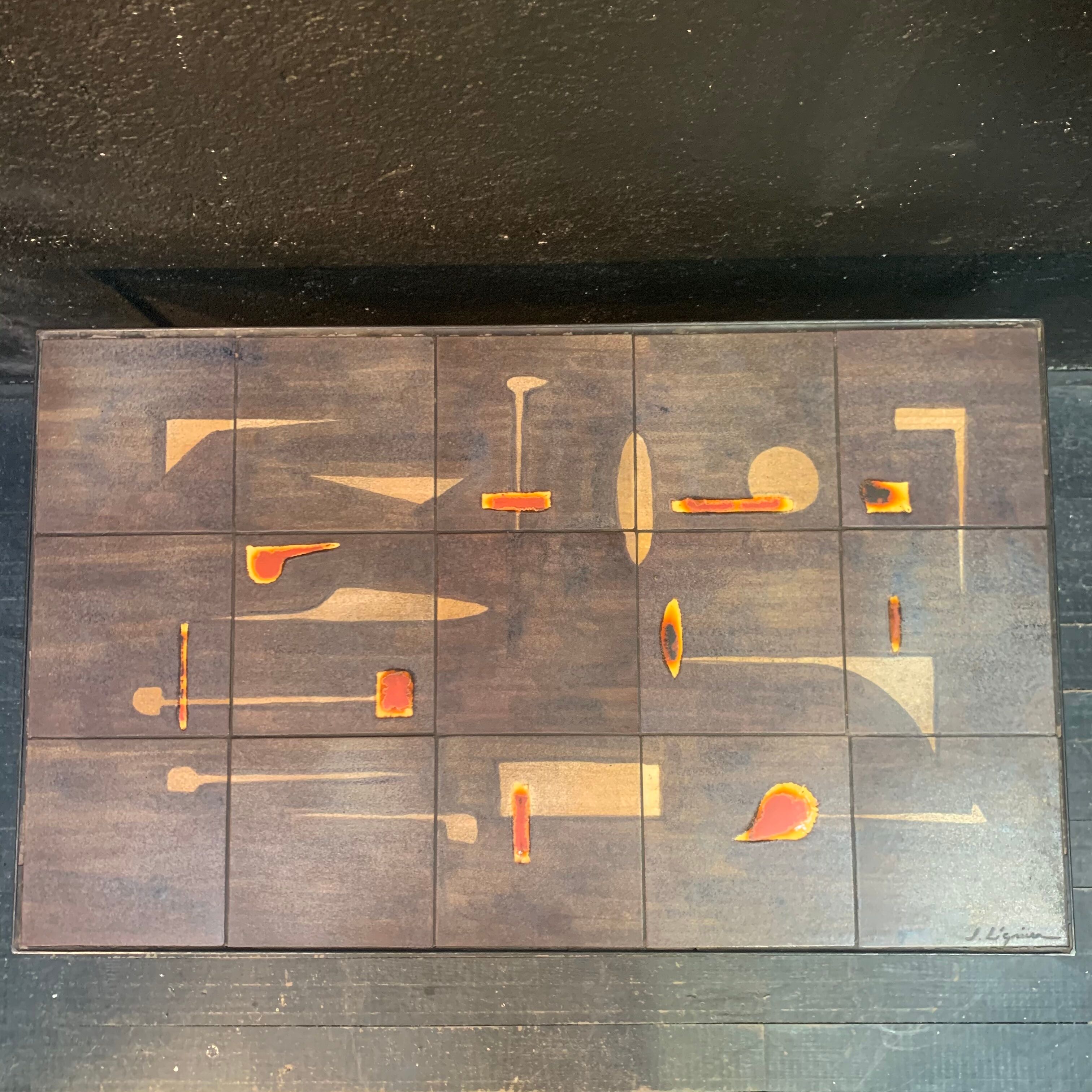 Table basse design en céramique Jacques Lignier
