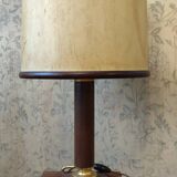 Leather table lamp