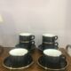 Tasses bistrot noir/or