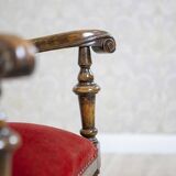 Armchair with Rattan Backrest, 1950s