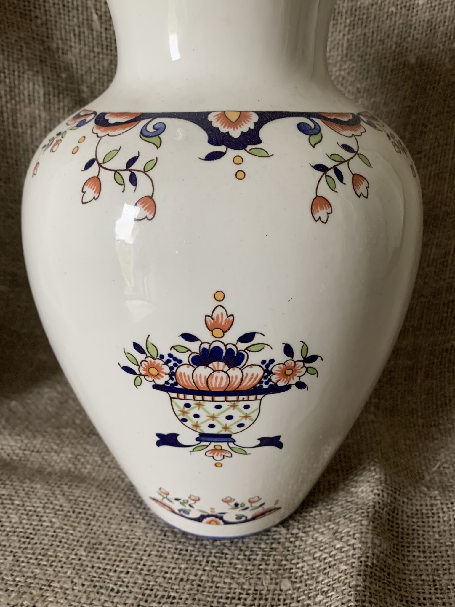 Vase céramique décor fleurs