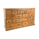 Pine bank of drawers