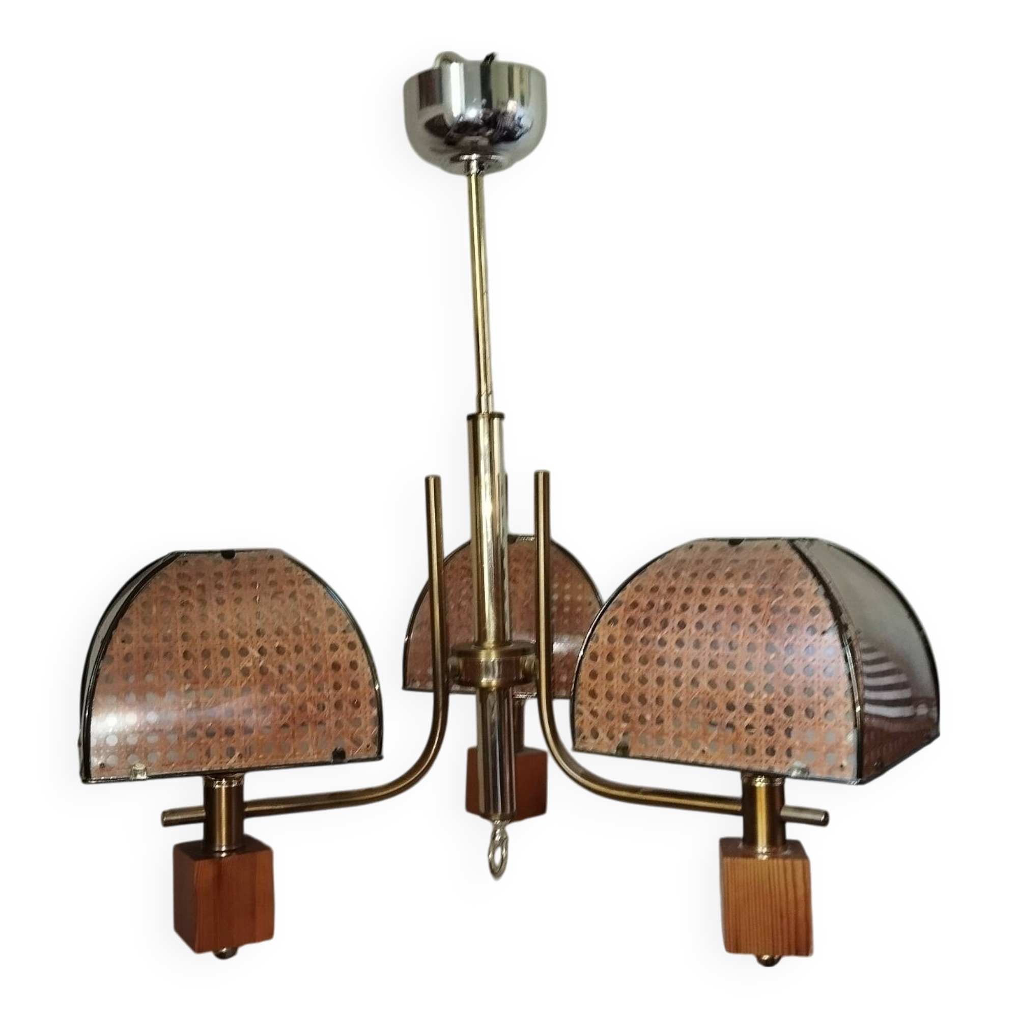 Cane chandelier from the 70s and 80s