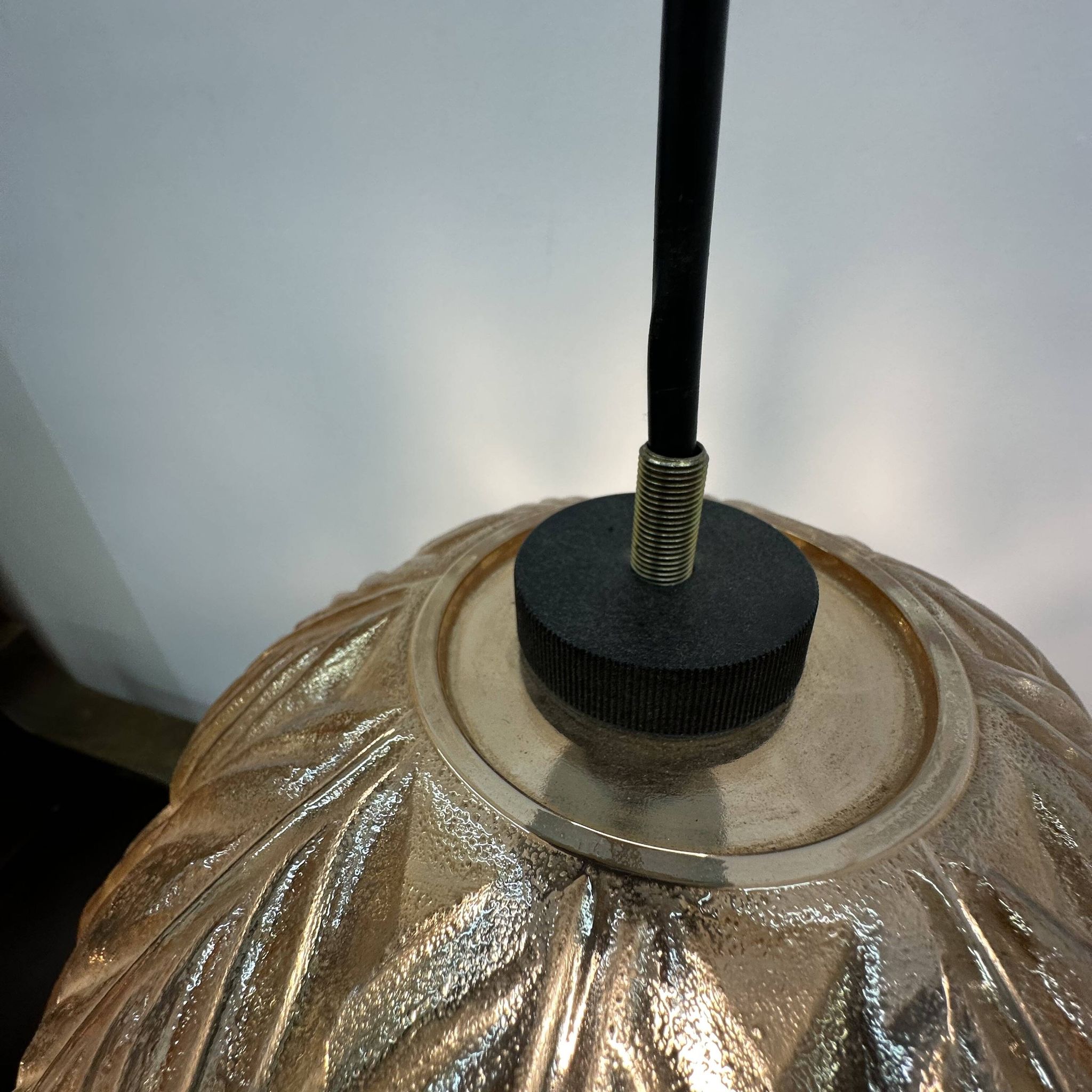Peil & Putzer glass leaf hanging lamp , 1970’s