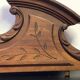 Pédiment Architectural Français Fronton Corniche Bois Massif Sculpté