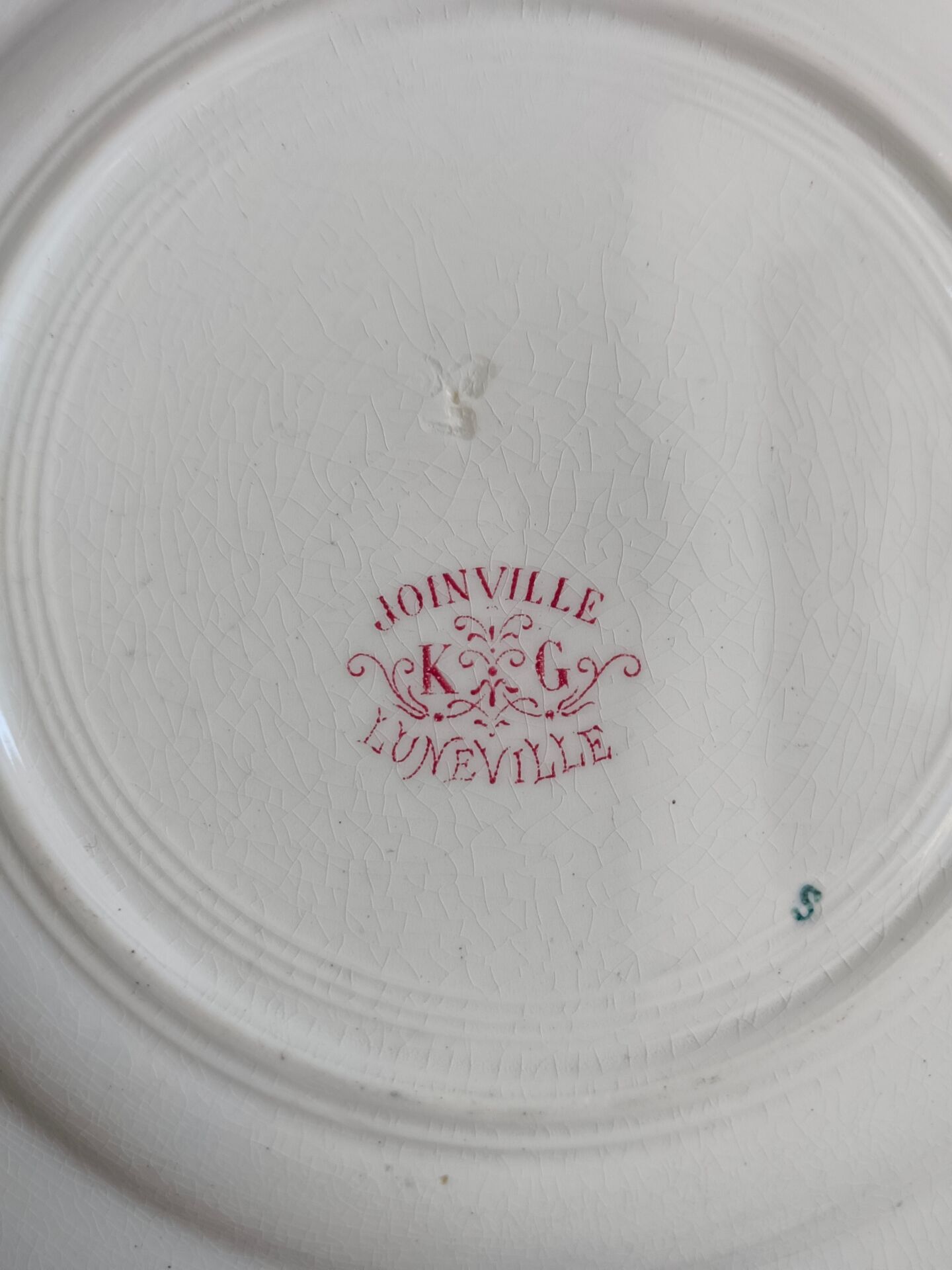 Joinville decorative plate KG Lunéville rose