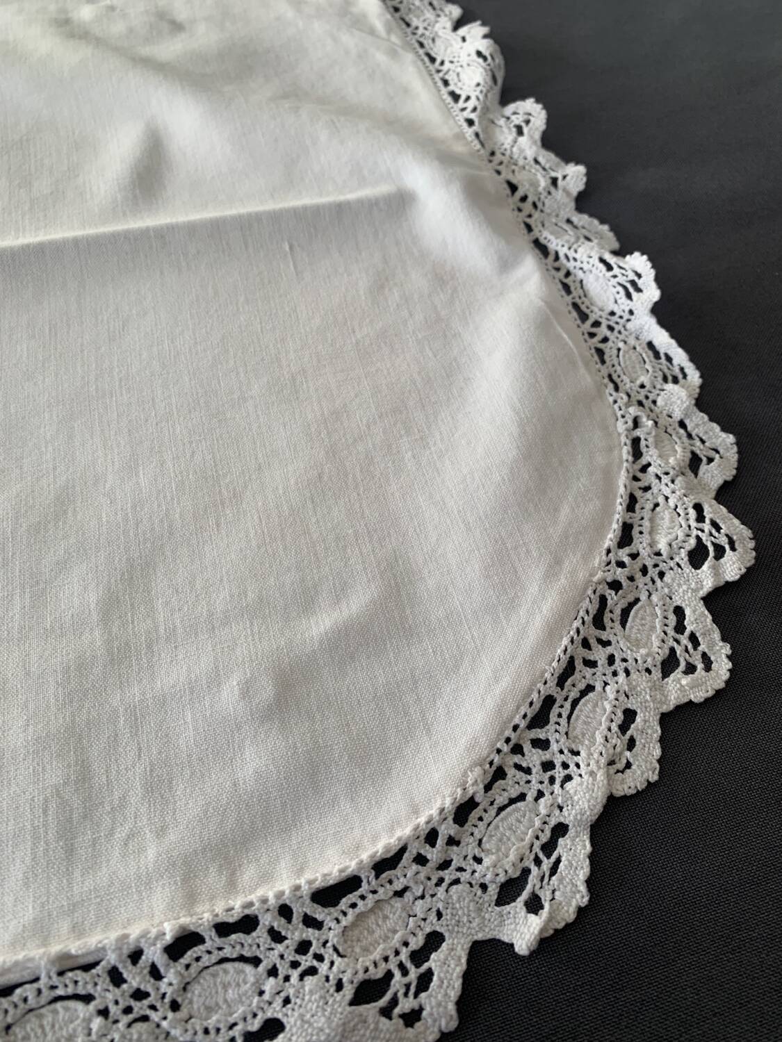 Small old white pillowcase with lace 50x40cm
