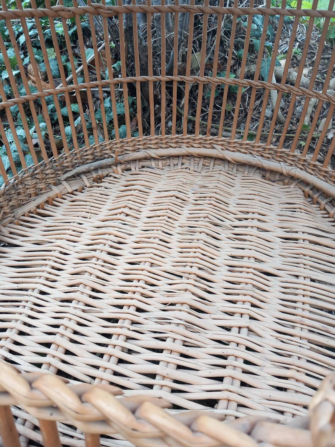 Antique rattan parrot cage 85 cm high