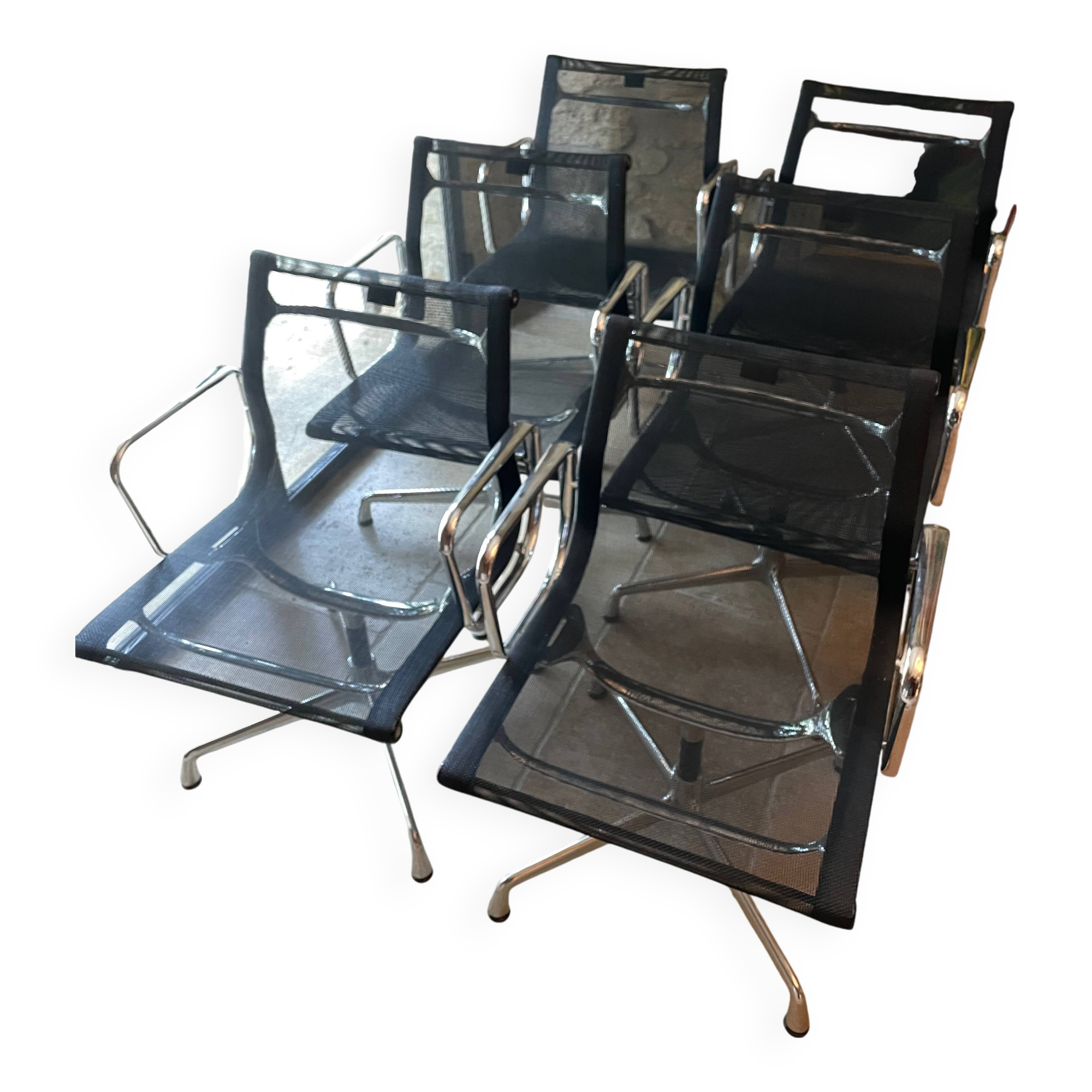 Vitra Aluminum Chair EA108 - Charles Eames: Set of 6