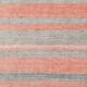 Tapis Kilim bohème rouge pâle et vert, 193 x 222 cm