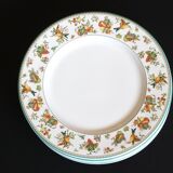 Series of 8 flat plates for dinner. Heinrich Villeroy & Boch. Golden Birds