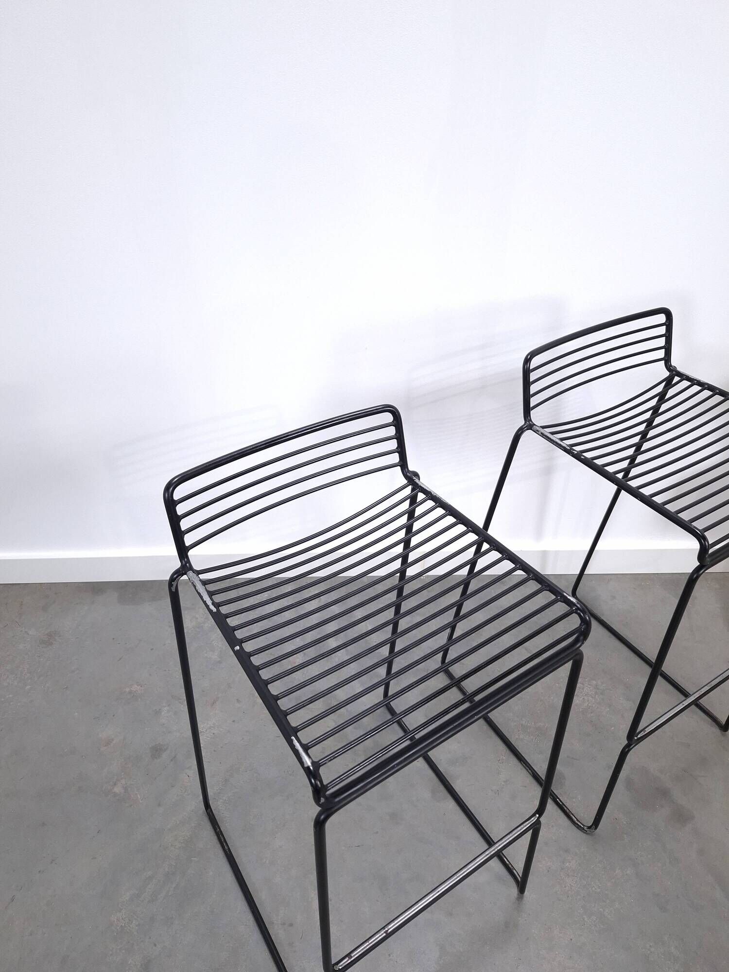 Set of 2 Black HAY Bar Stools, Hee Welling