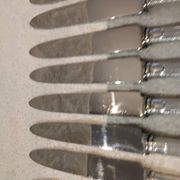 12 dessert knives with silver metal handles, goldsmith SFAM art deco