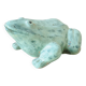 Terracotta frog - garden decor - water green patina