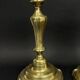 Pair of gilded bronze candlesticks from the Regency period, 18th century.