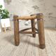 Tabouret bois paille tripode Charles Dudouyt