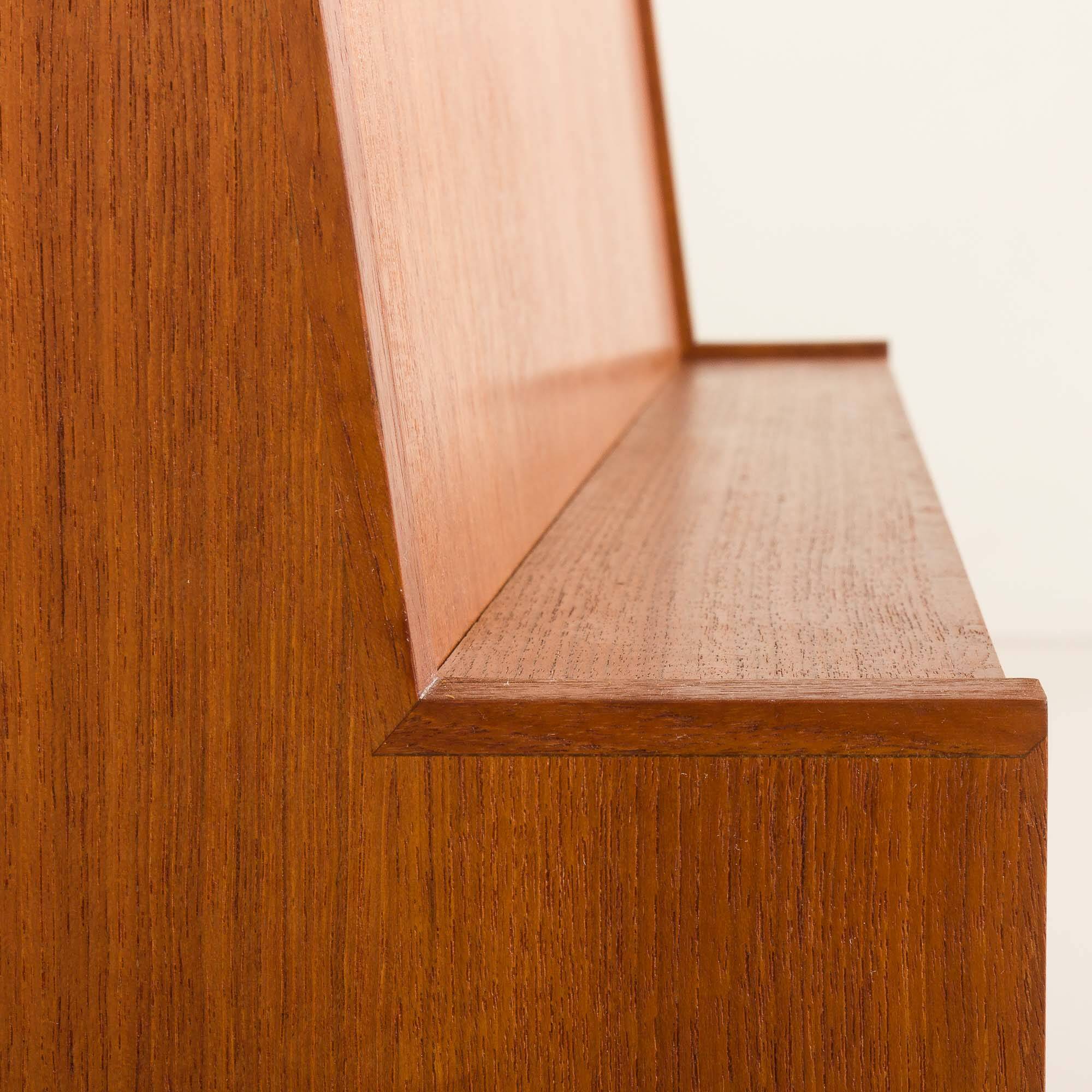 Danish mid century teak secretaire with brass inlays, 1960s