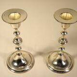 Pair of silver candle holders
