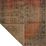 Turkish Anatolian Handmade Vintage Rug 270 cm x 174 cm