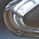 Flat basket cup in silver metal