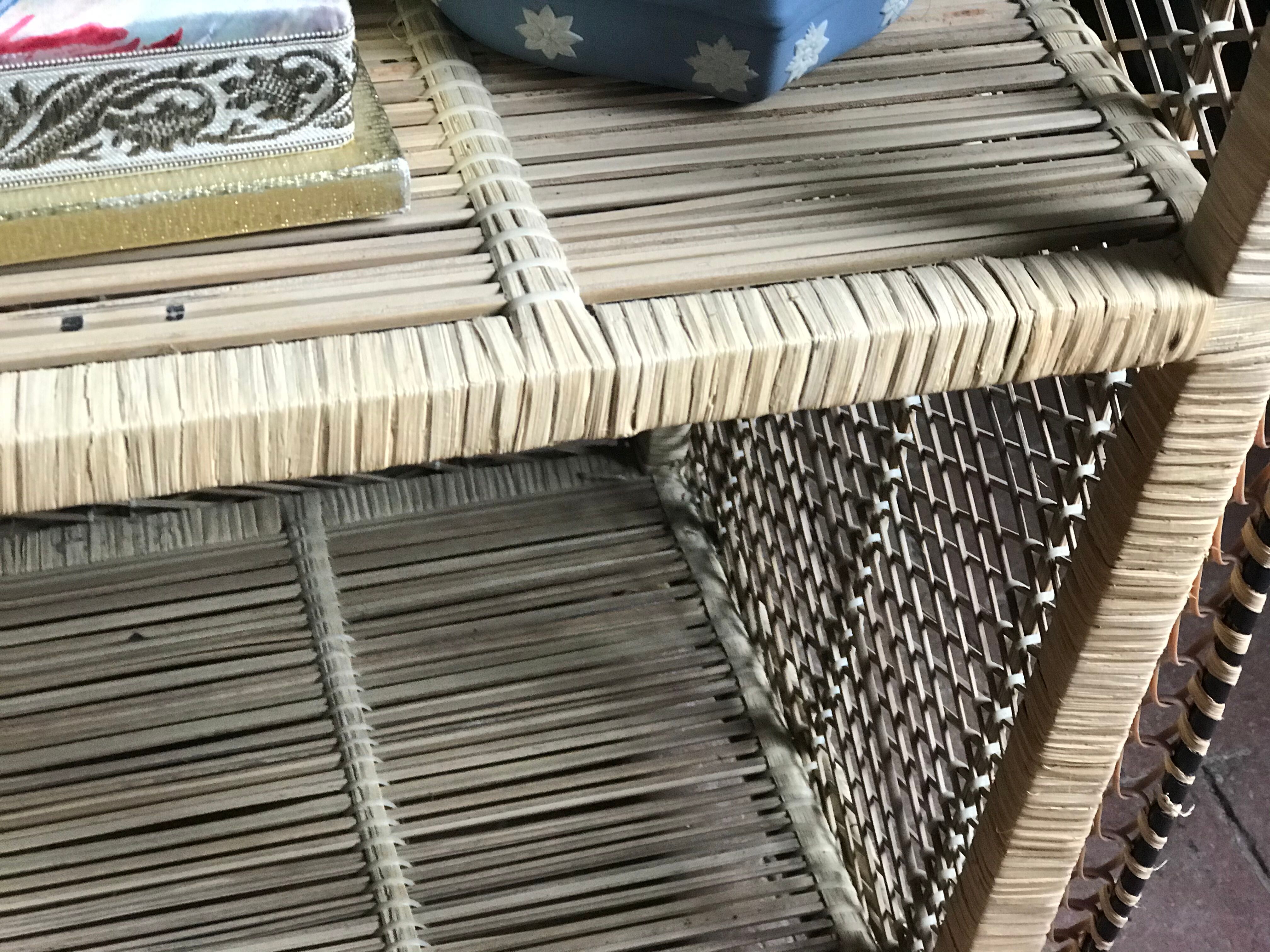 Vintage rattan cabinet