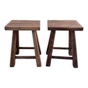 Paire de tabourets en