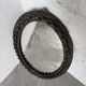 Miroir brutaliste ovale « chaine » 1950