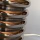 Bibendum chrome ceramic lamp 1970