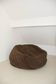 Pouf en velours marron