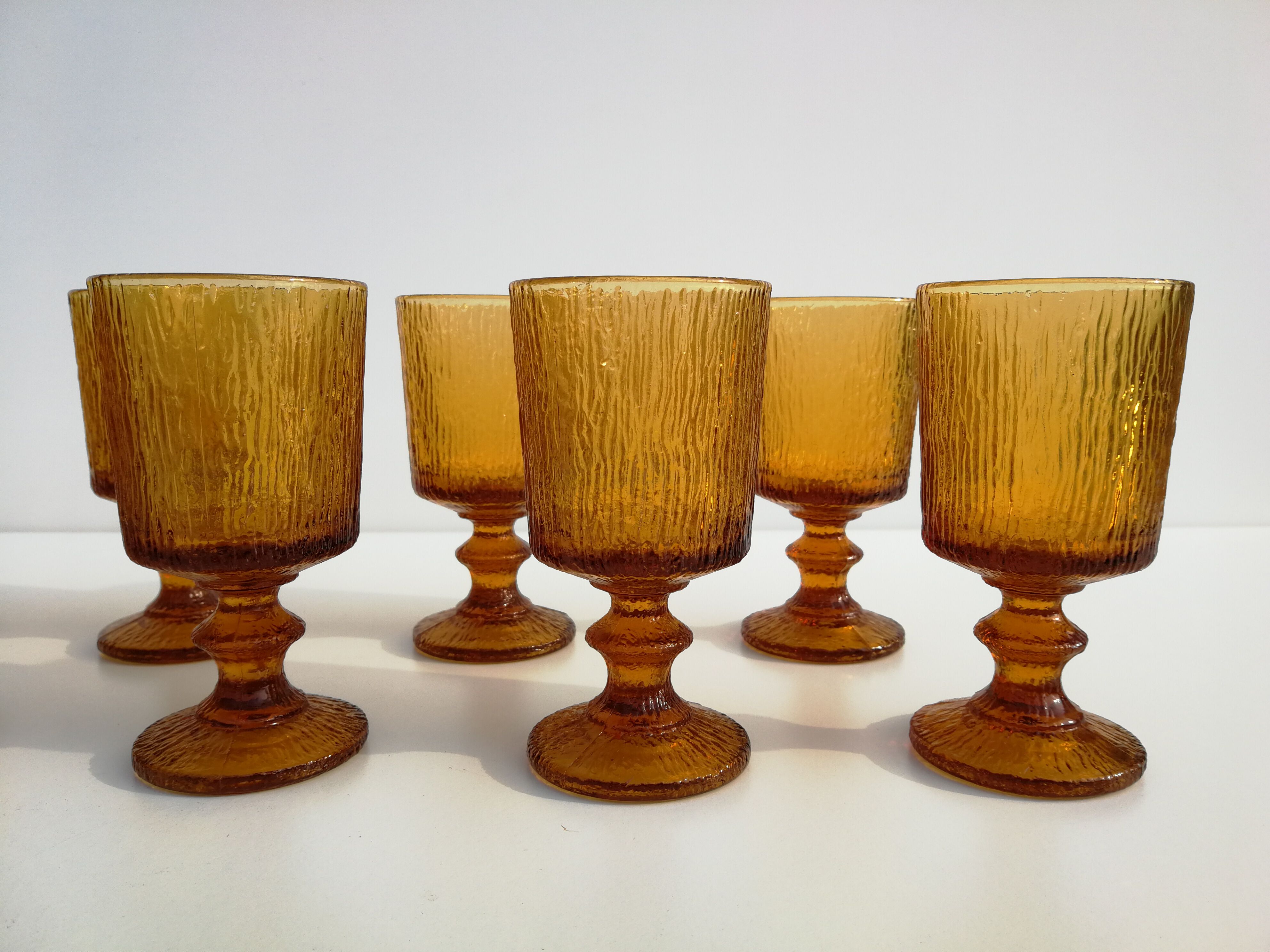 Twelve wines vintage glasses