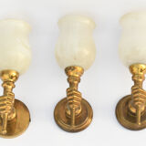 Set of 3 torchlight hand sconces