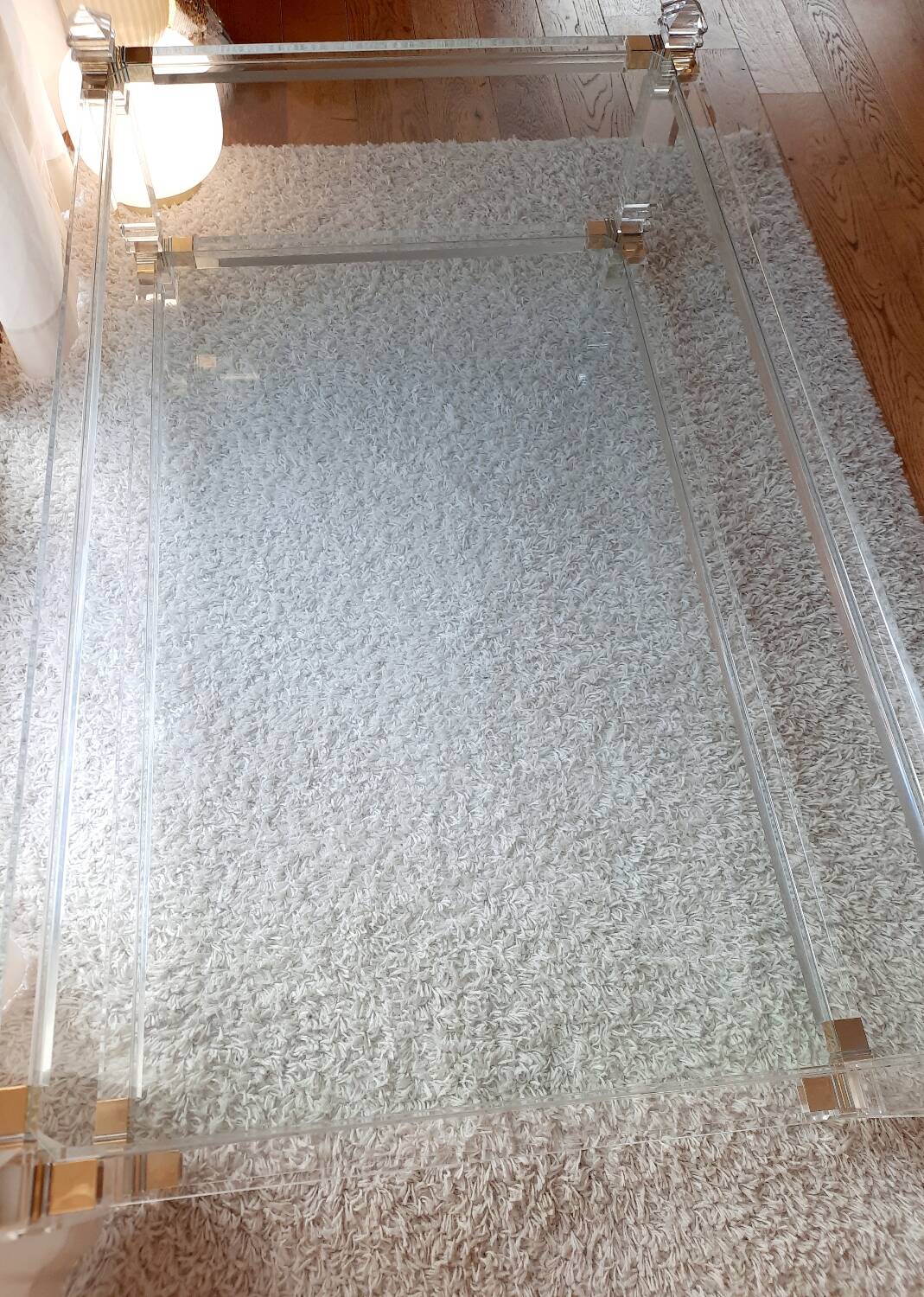 Coffee table in Altuglass "Romeo" 70s/80s