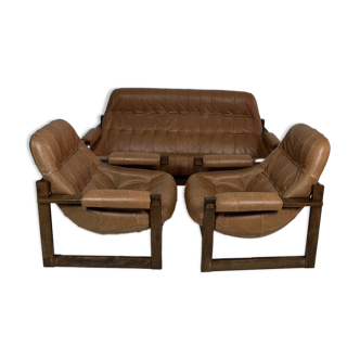 Sofa and armchairs by Percival Lafer, 1960s, set of 3