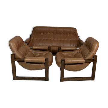 Sofa and armchairs by Percival Lafer, 1960s, set of 3