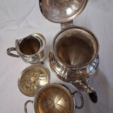 3-piece silver-plated metal coffee set