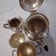3-piece silver-plated metal coffee set