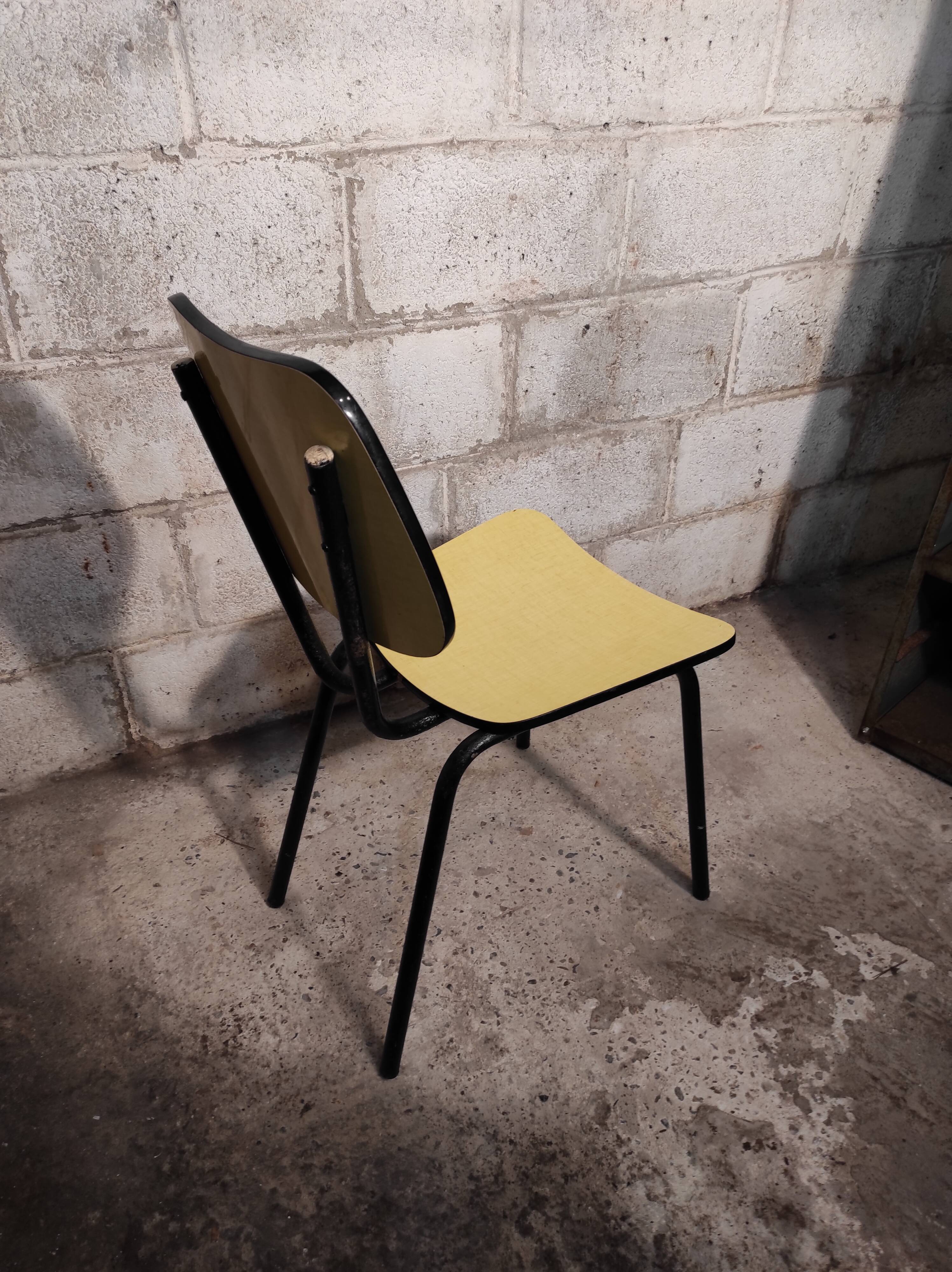 Yellow formica chair 1960