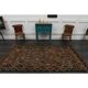 1970s Vintage Turkish Oushak Handmade Wool Cotton Brown Area Rug 144x260
