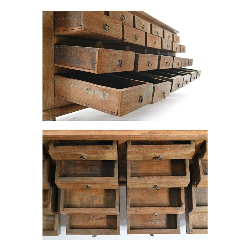 Wooden buffet with 24 drawers