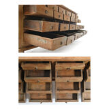 Wooden buffet with 24 drawers