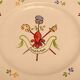 Flat earthenware Saint Amand style French Revolution A ça ira titled Constitution