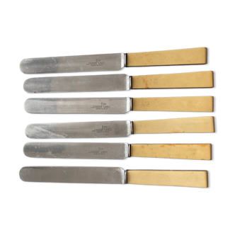 Vintage Sheffield Dinner Knifes - Walker & Hall - set of 6