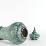 Art Deco Green Lustre Glaze Lidded Vase by Josef Ekberg Gustavsberg, 1920's