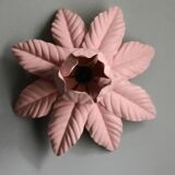 Vintage pink flower wall light